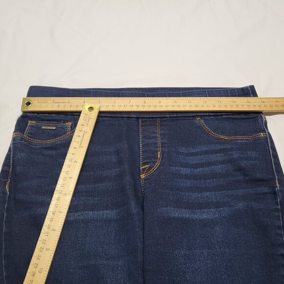 Nine West Jeans Womens Size 8 Heidi Pull On Skinny Crop Stretch Pockets Darkwash - Picture 10 of 16